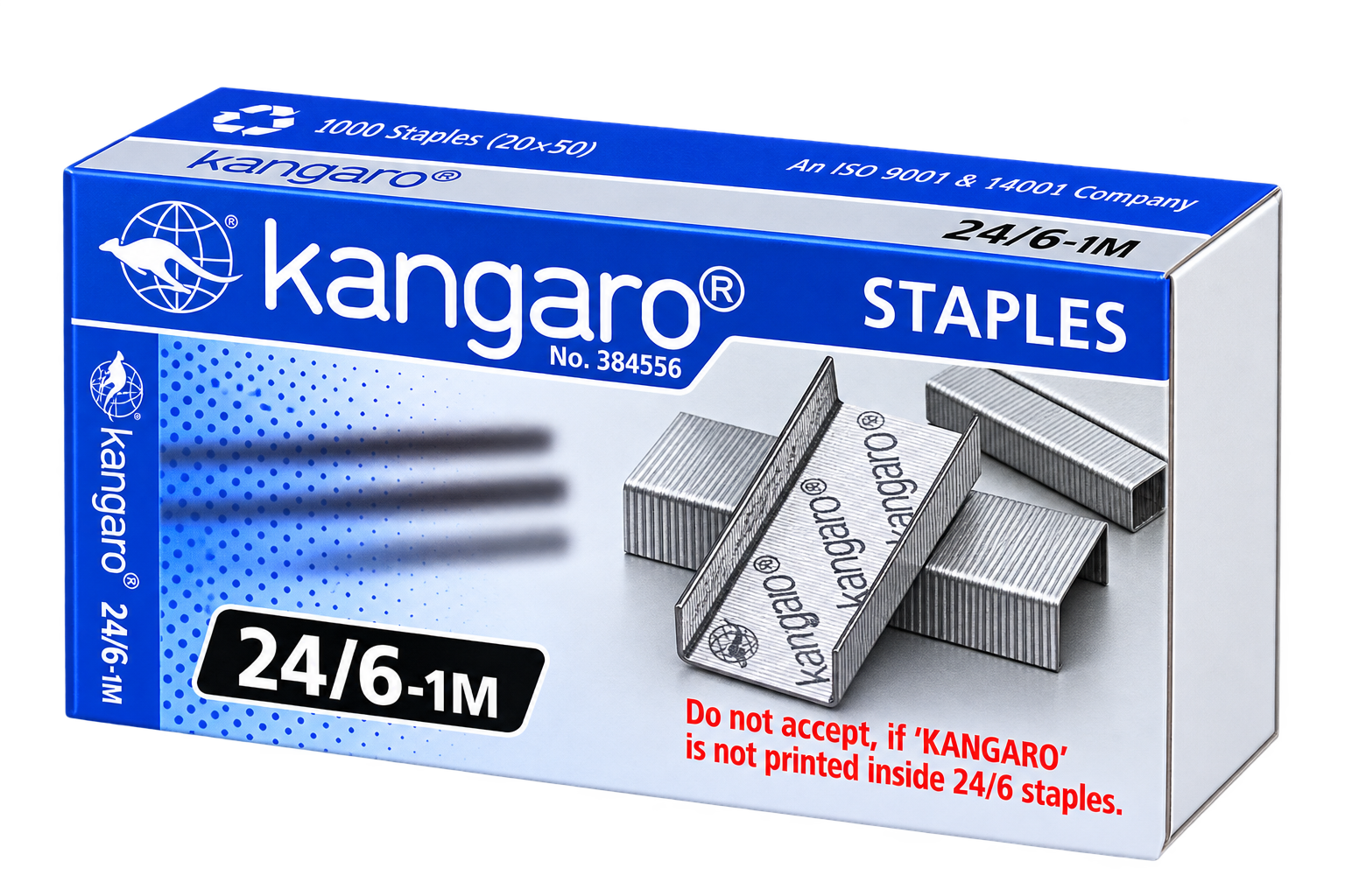 Kangaro Heavy Duty Size 24/6 Big Stapler pin