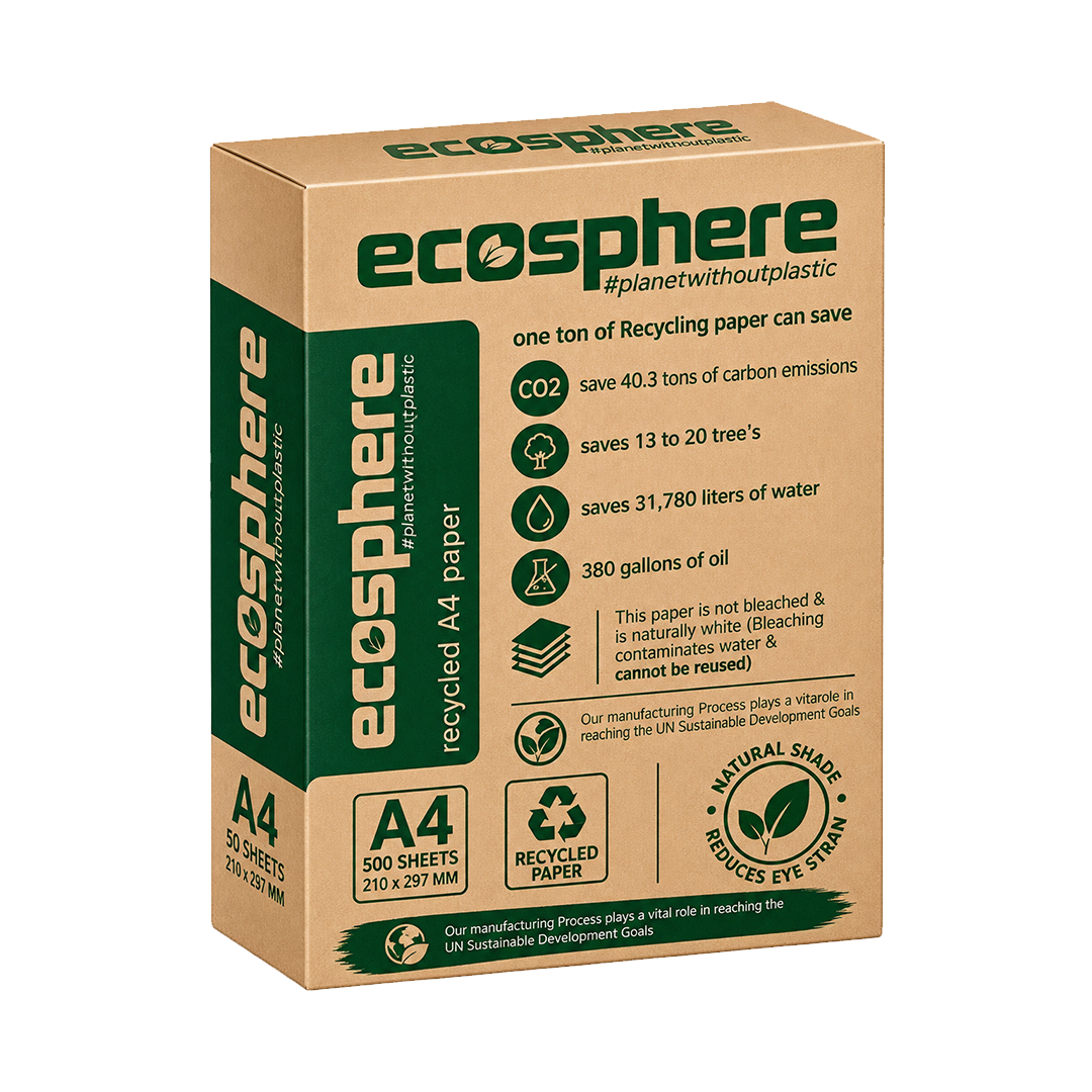 Ecosphere A4 Copier Paper, 75 GSM