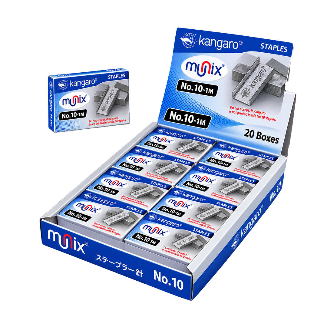 Kangaro Desk Essentials NO. 10-1M Heavy Duty Steel Wire Staple Pins