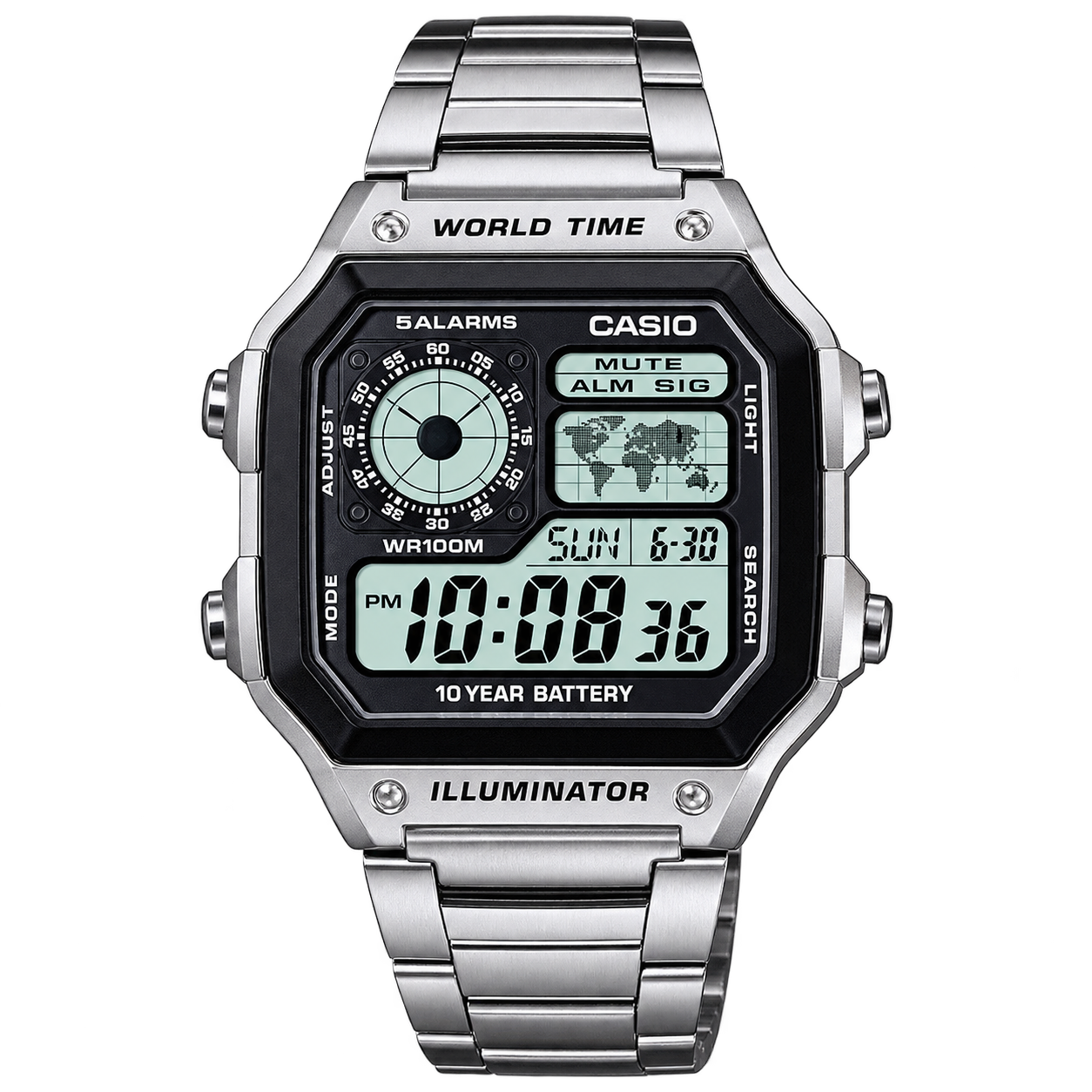 Casio Youth-Digital Black Dial Men's Watch-AE-1200WHD-1AVDF (D099)