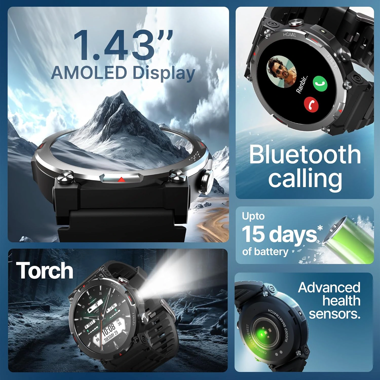 CrossBeats Everest 2.0 | Latest 2026 Smart Watch  view 2