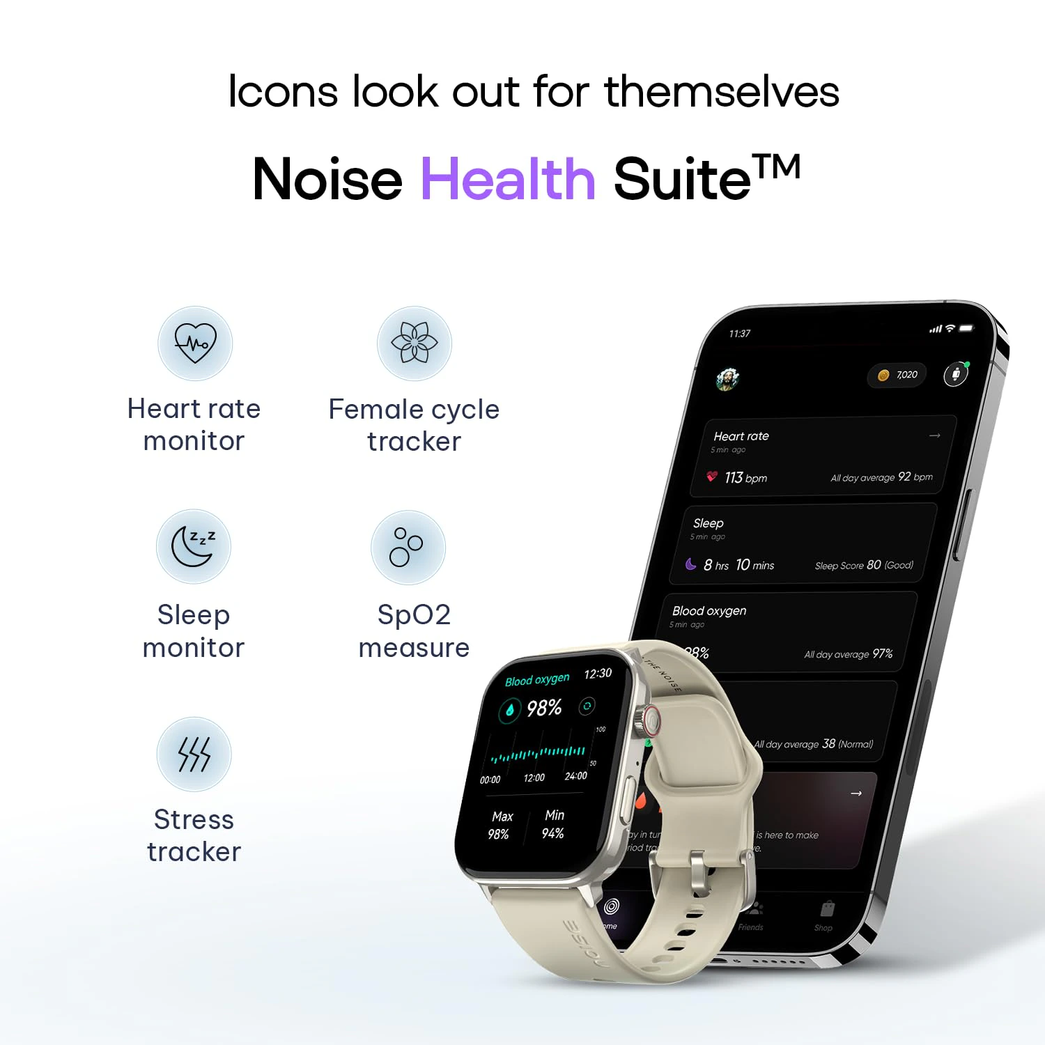 Noise Icon 5 Smartwatch with AI Watch Faces & AI Search view 5