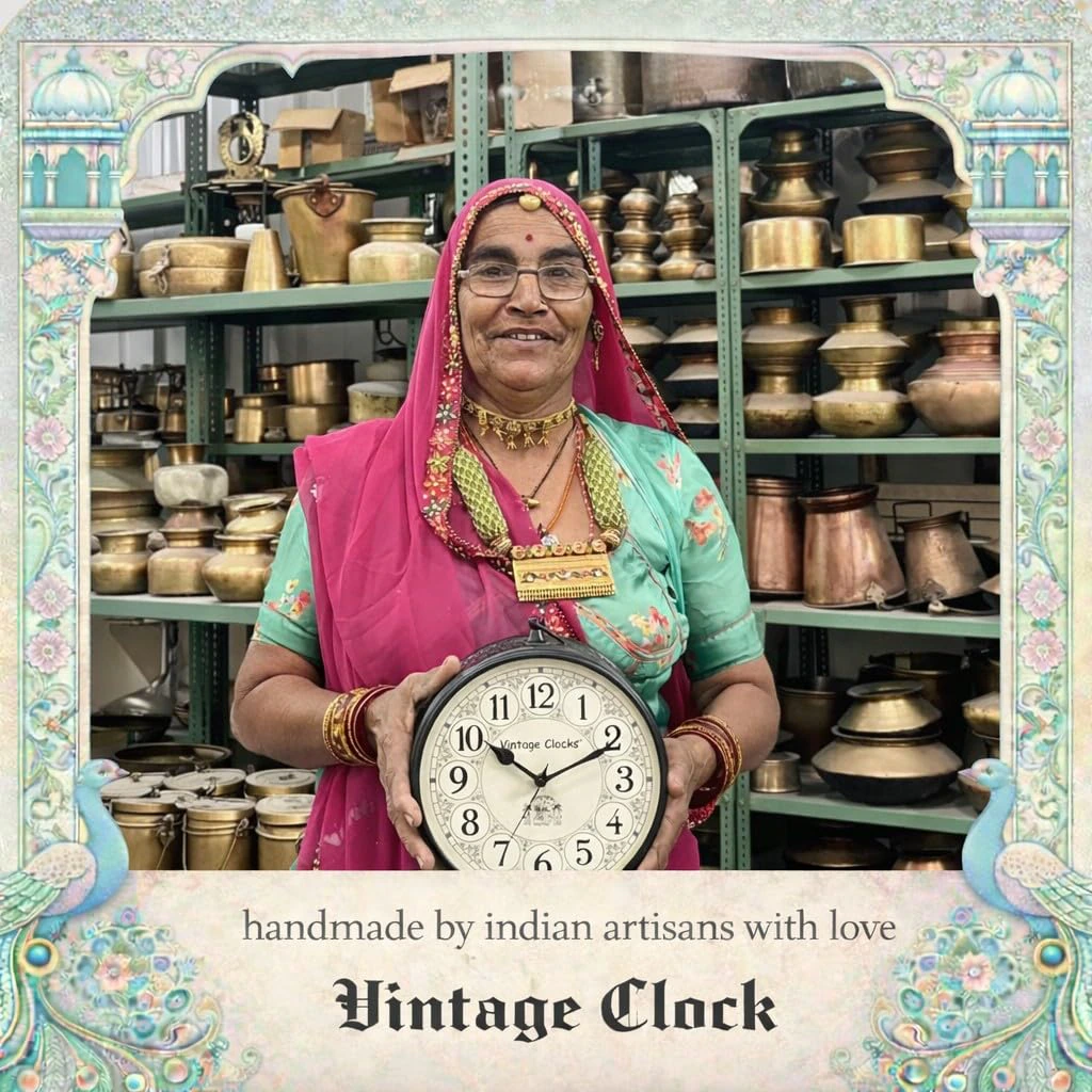 Vintage Clock Handcrafted Double Side Wall Clock  view 2
