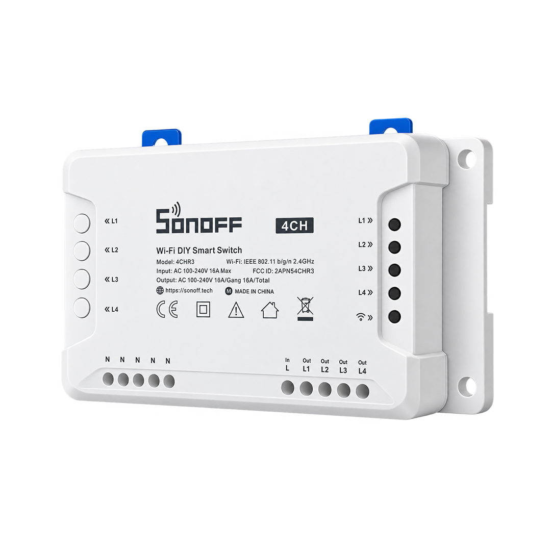 Sonoff 230V AC 4CH R3 4 Channels Smart Switch Support Google & Alexa Smart Home Automation 10A