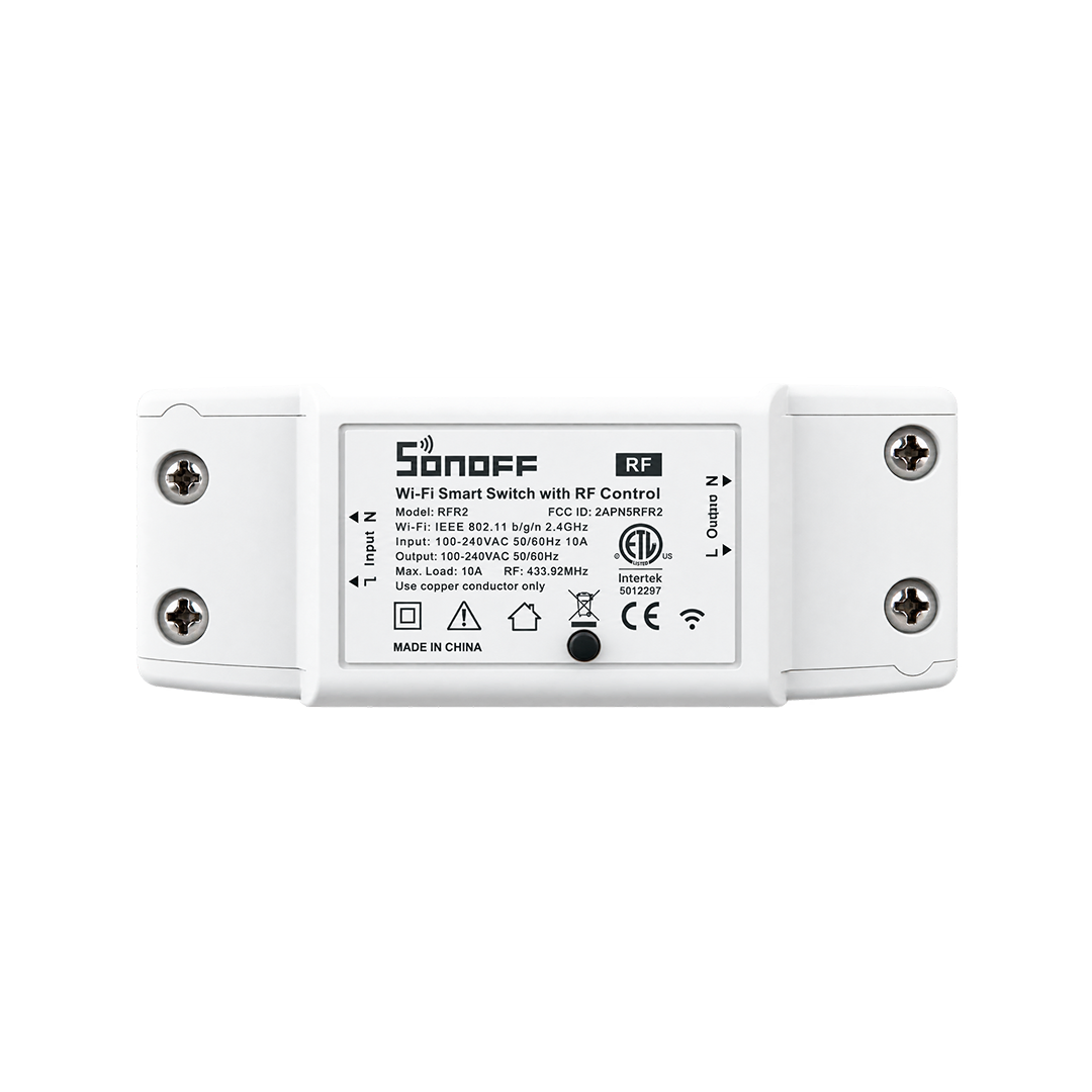 Sonoff RFR2 Smart Home WiFi Mobile Remote Control Siri/Alexa/Google Voice Control On/Off Switch 10A 433MHz Version