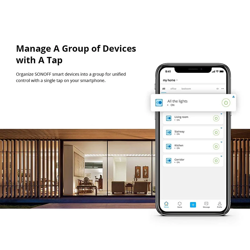 Sonoff RFR2 Smart Home WiFi Mobile Remote Control Siri/Alexa/Google Voice Control On/Off Switch 10A 433MHz Version view 3