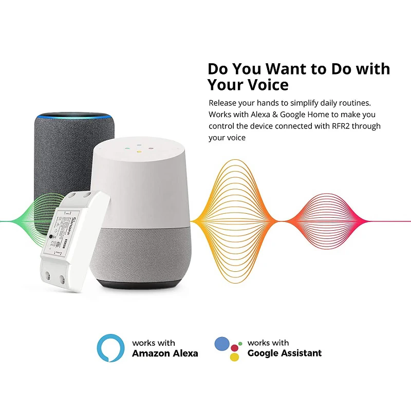 Sonoff RFR2 Smart Home WiFi Mobile Remote Control Siri/Alexa/Google Voice Control On/Off Switch 10A 433MHz Version view 6