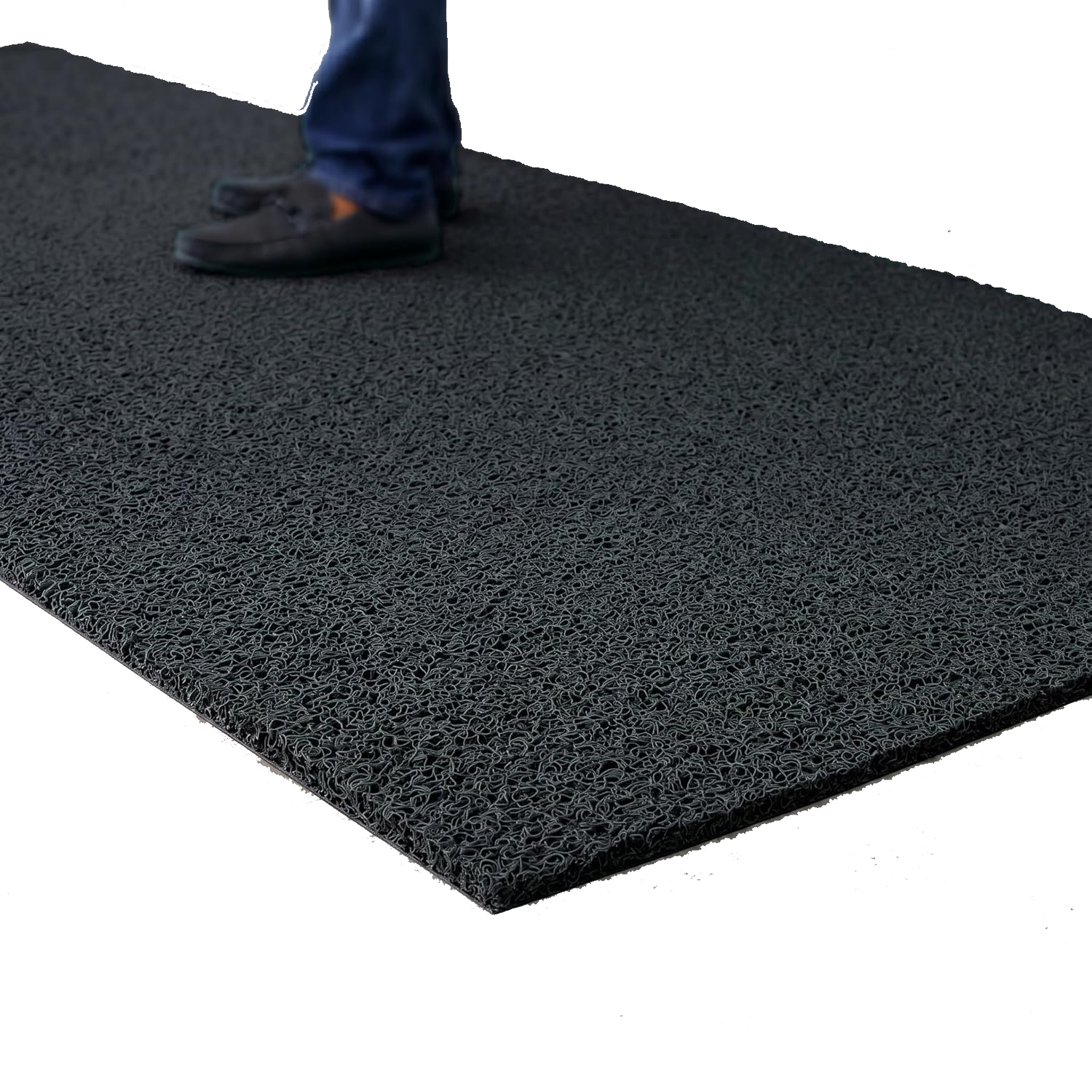 TIB Cushion Noodle Mat  Water Absorbent Indoor Outdoor Door Mat,Black,2x4 Feet