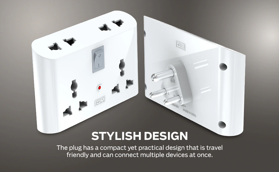 GM 3019 3 Pin Universal Multi Plug Travel Adaptor view 2