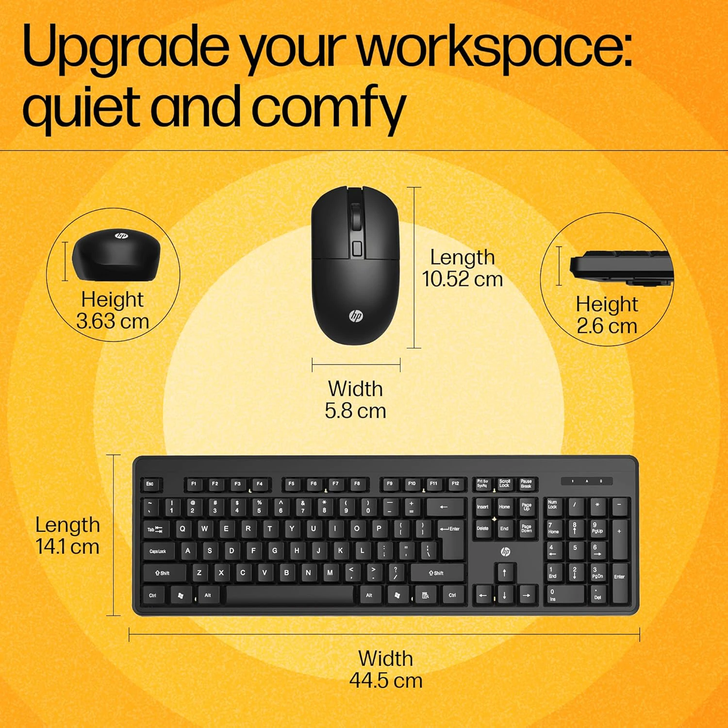 HP KM200 Wireless Mouse and Keyboard Combo view 2