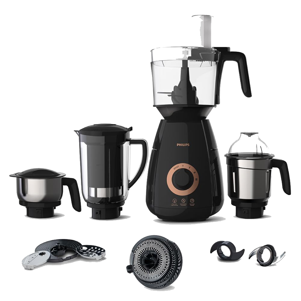 Philips Stainless Steel Mixer Grinder + Food Processor, 3-in-1 750 Watt
