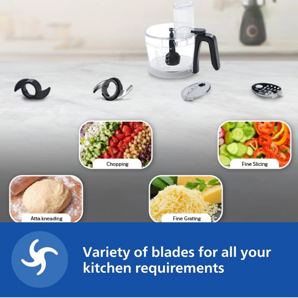 Philips Stainless Steel Mixer Grinder + Food Processor, 3-in-1 750 Watt  view 3