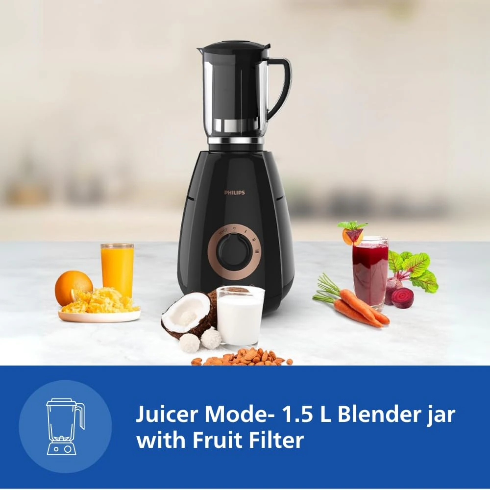 Philips Stainless Steel Mixer Grinder + Food Processor, 3-in-1 750 Watt  view 6