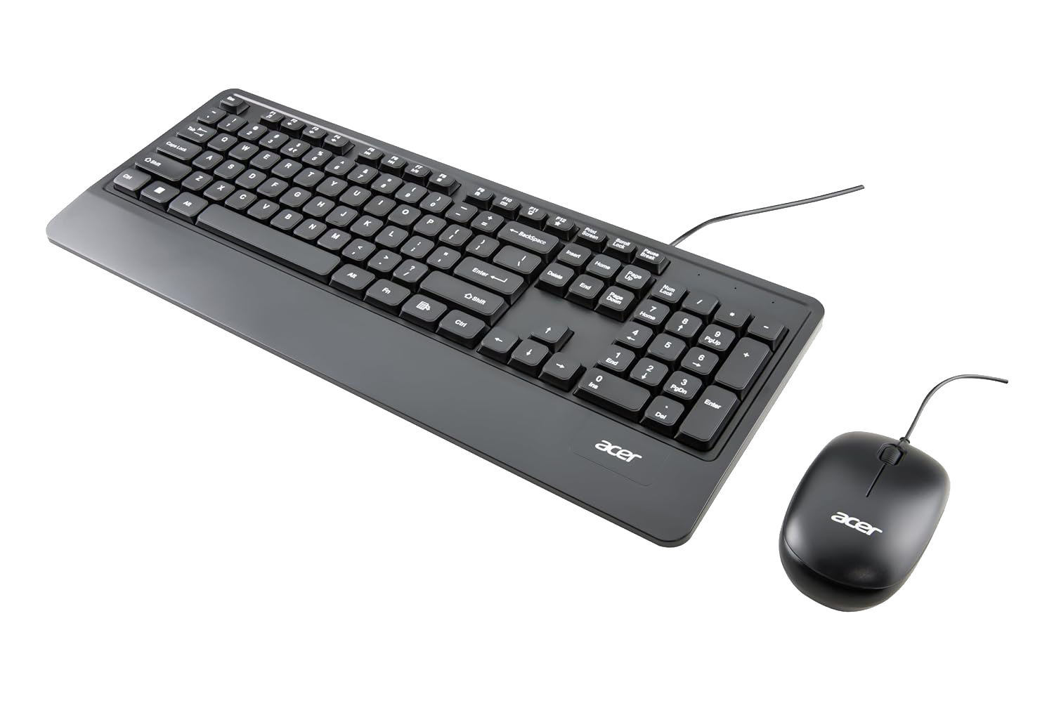 Acer PalmEase Wired Keyboard & Mouse Combo with Palm Rest |