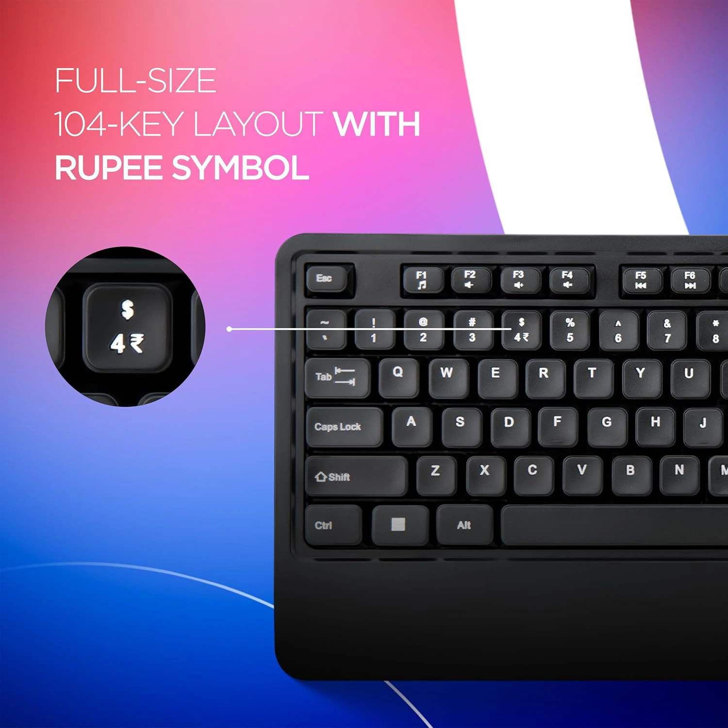 Acer PalmEase Wired Keyboard & Mouse Combo with Palm Rest | view 4