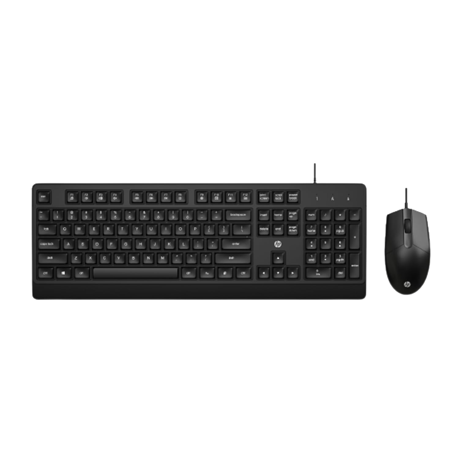 HP KM 180 Wired Mouse and Keyboard Combo, USB Plug-and-Play