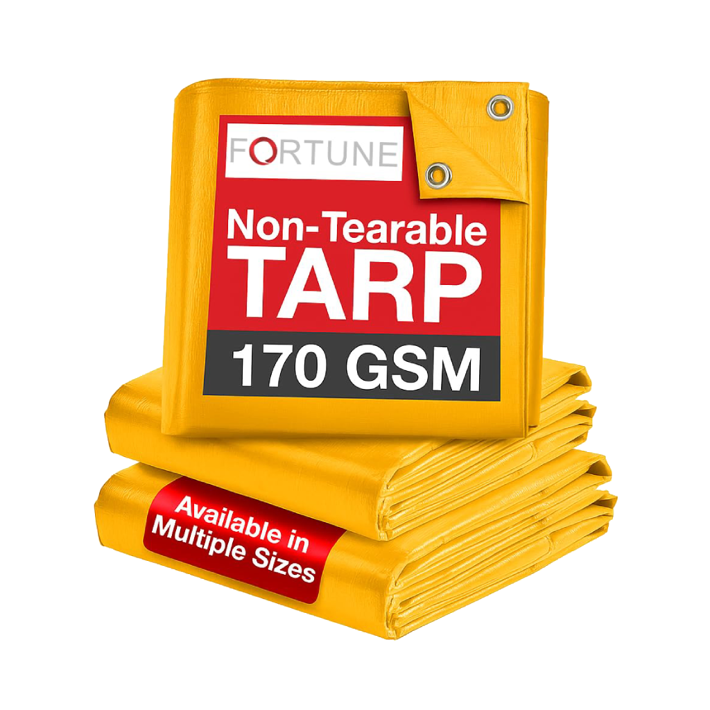 FORTUNE Tarpaulin Sheet Waterproof (12Ft x 9Ft) with 170 GSM