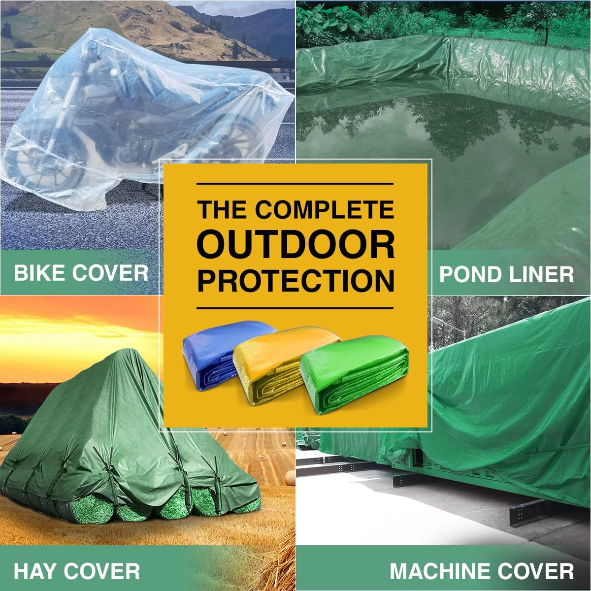 Tuffpaulin 12FTX9FT 70GSM Green Tarpaulin Sheet |  view 4