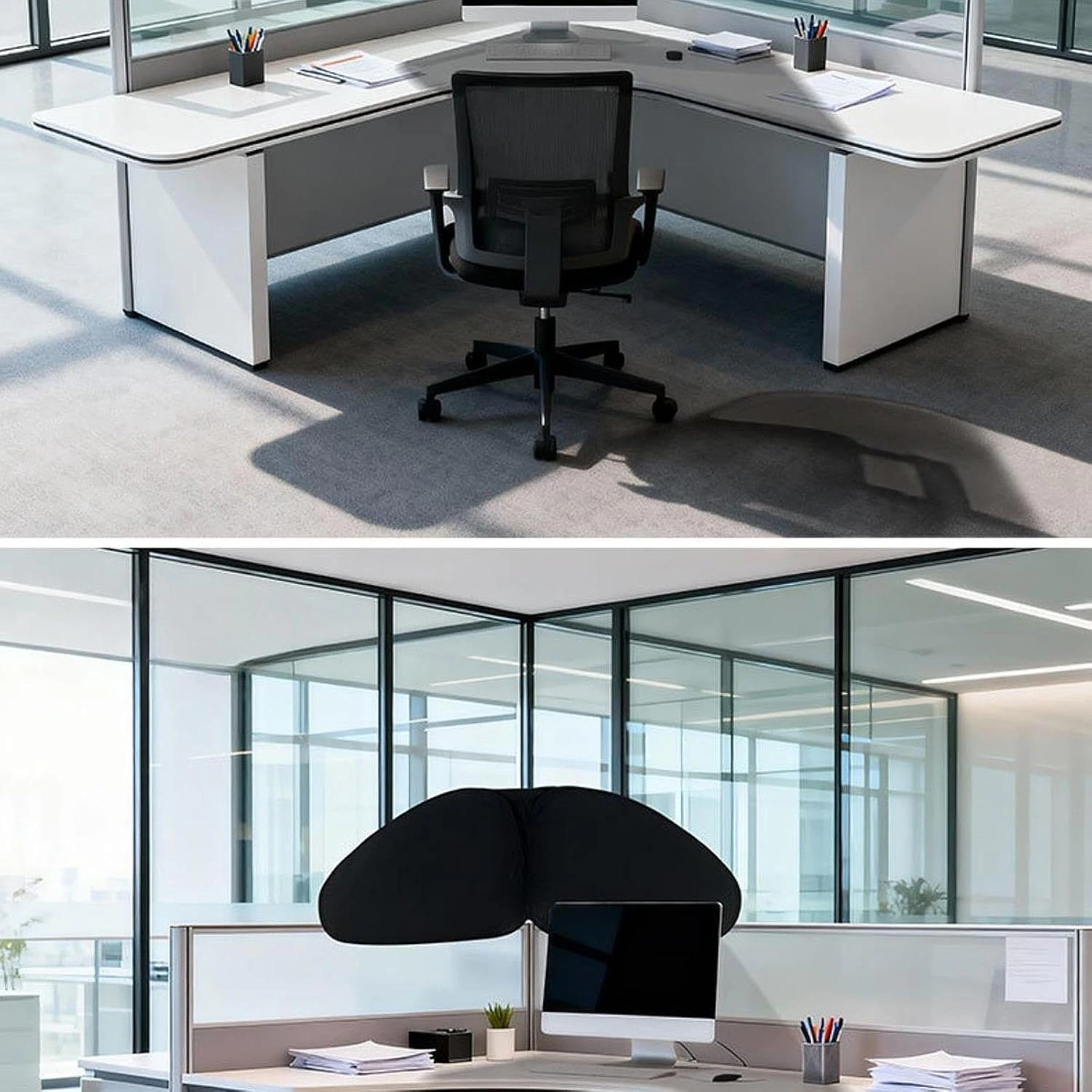 Office Cubicle Desk Shade Convenient Professional Sun Protection Desk Canopy view 2