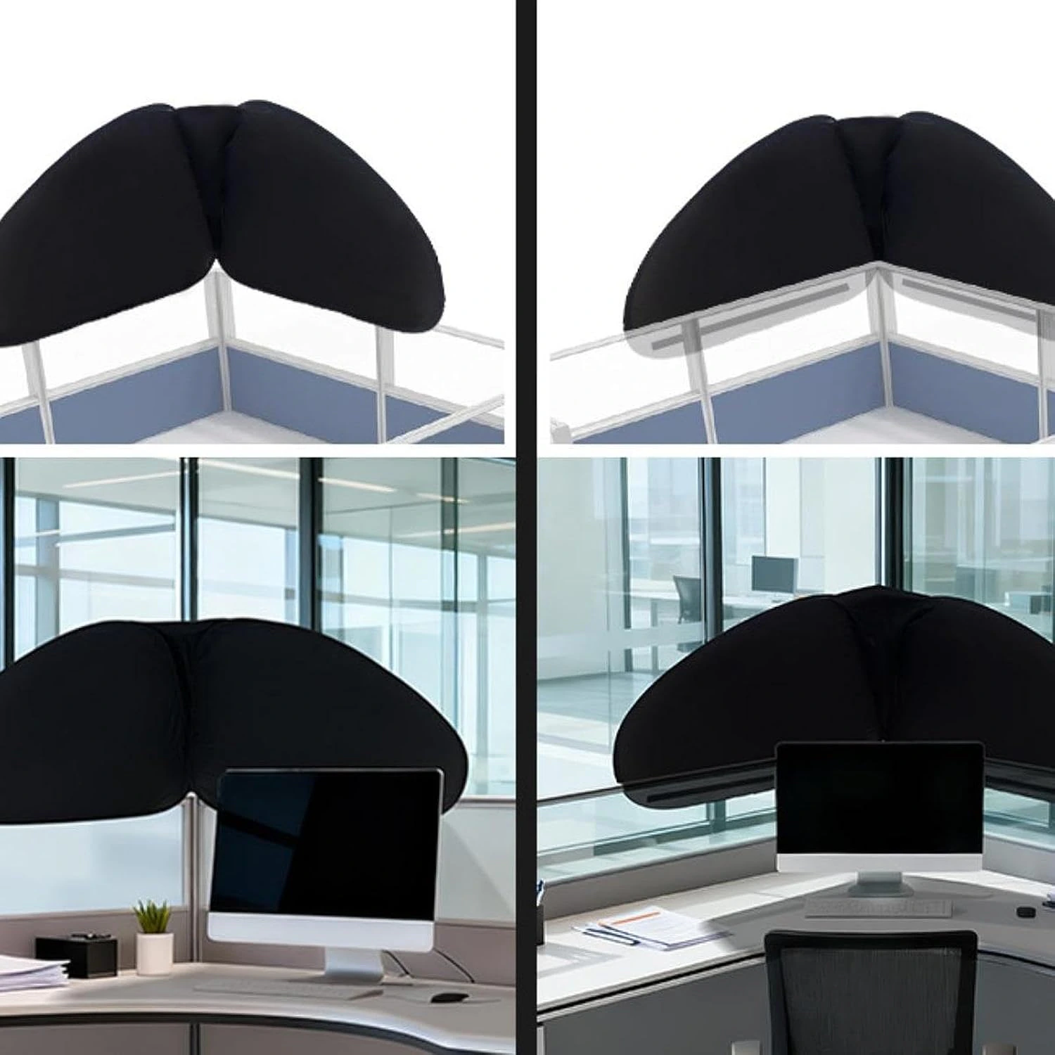 Office Cubicle Desk Shade Convenient Professional Sun Protection Desk Canopy view 4