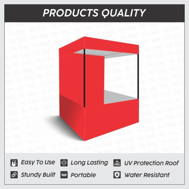 Ab Sab Canopy Tent with Red Tetron Cloth for Promotional Advertising Portable Tent Red-4x7 view 3
