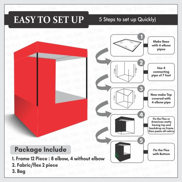 Ab Sab Canopy Tent with Red Tetron Cloth for Promotional Advertising Portable Tent Red-4x7 view 4