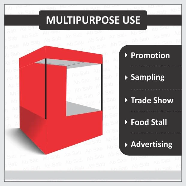 Ab Sab Canopy Tent with Red Tetron Cloth for Promotional Advertising Portable Tent Red-4x7 view 5
