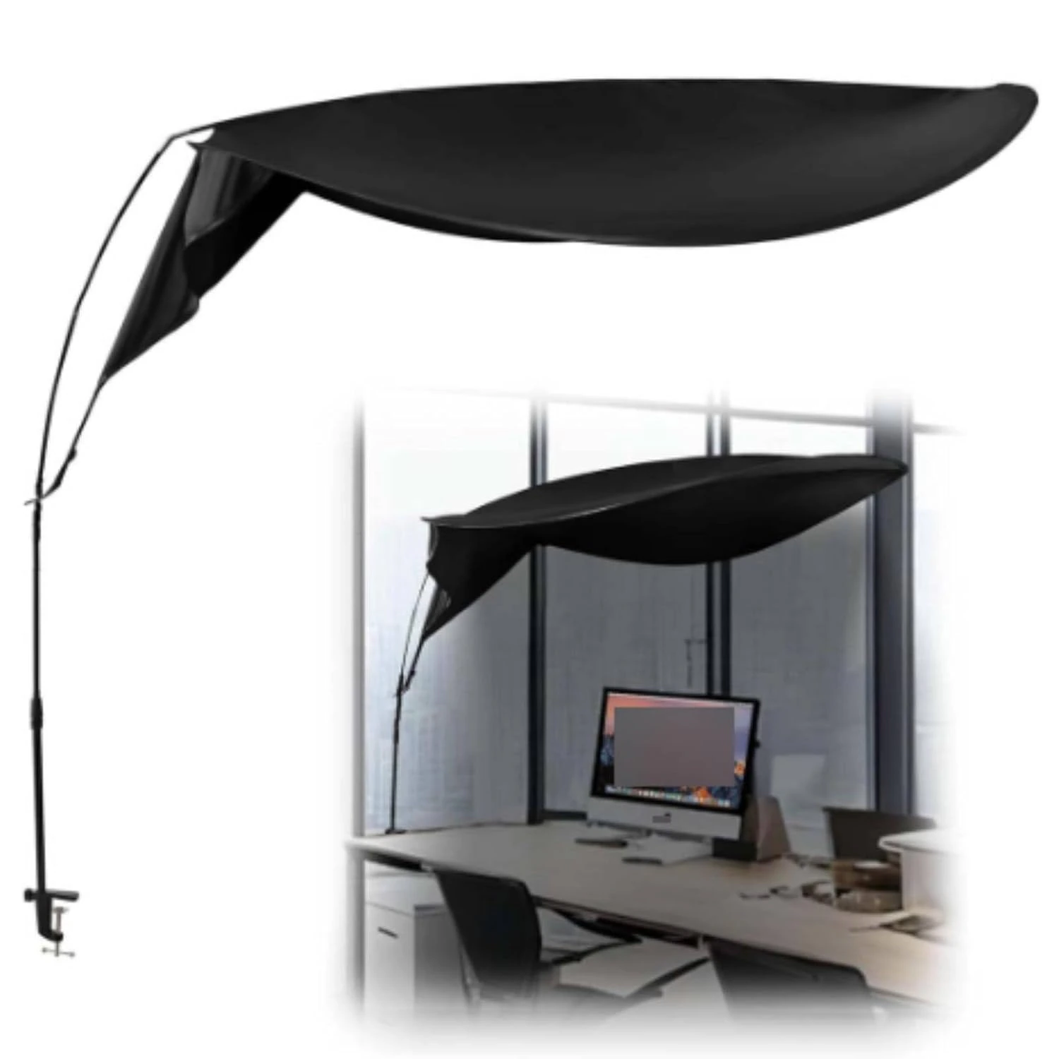 Office Cubicle Shade Blocking Office Sun Shade Desk Privacy Canopy, 156 X 96 CM view 2