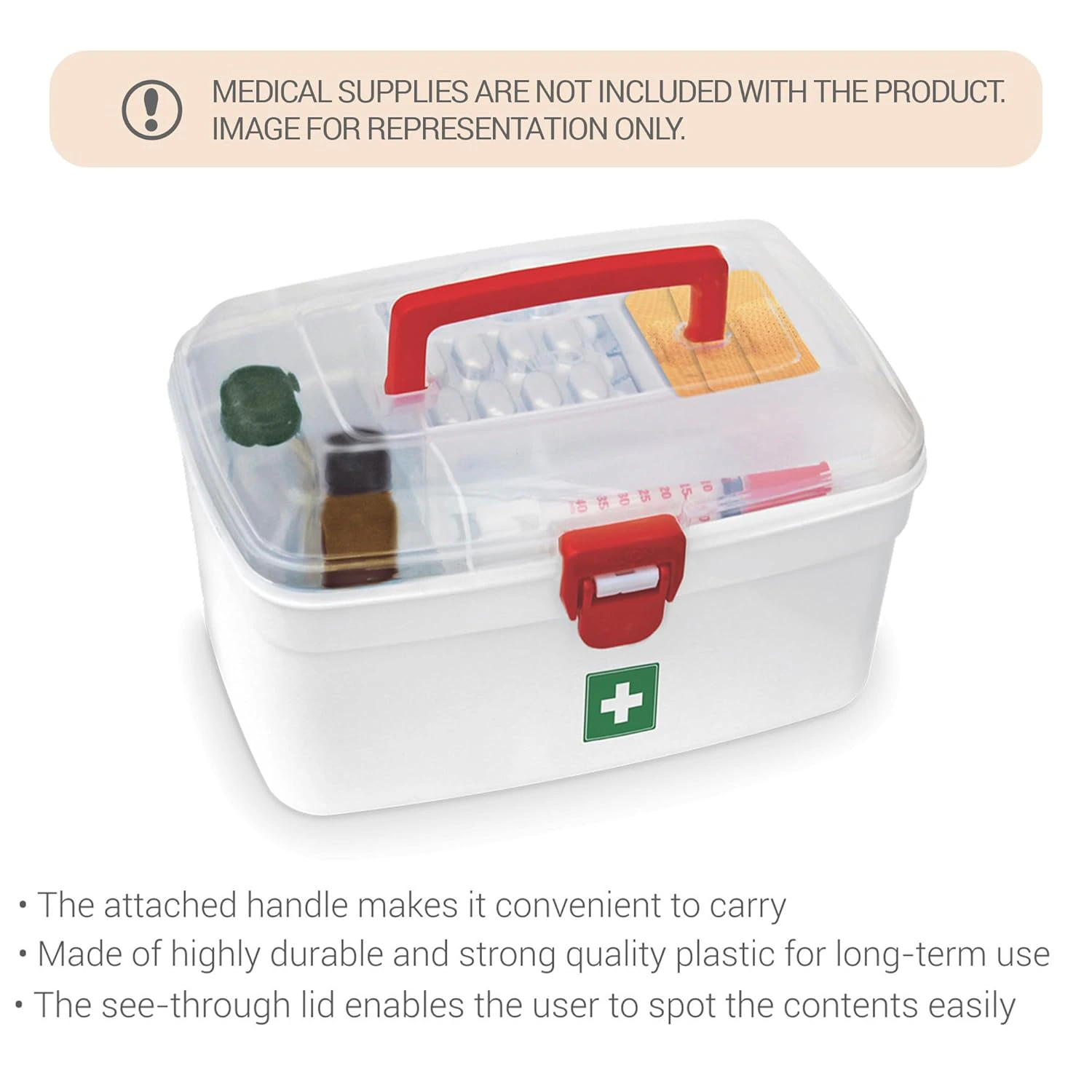MILTON Plastic Medicine Box, First Aid Box view 2
