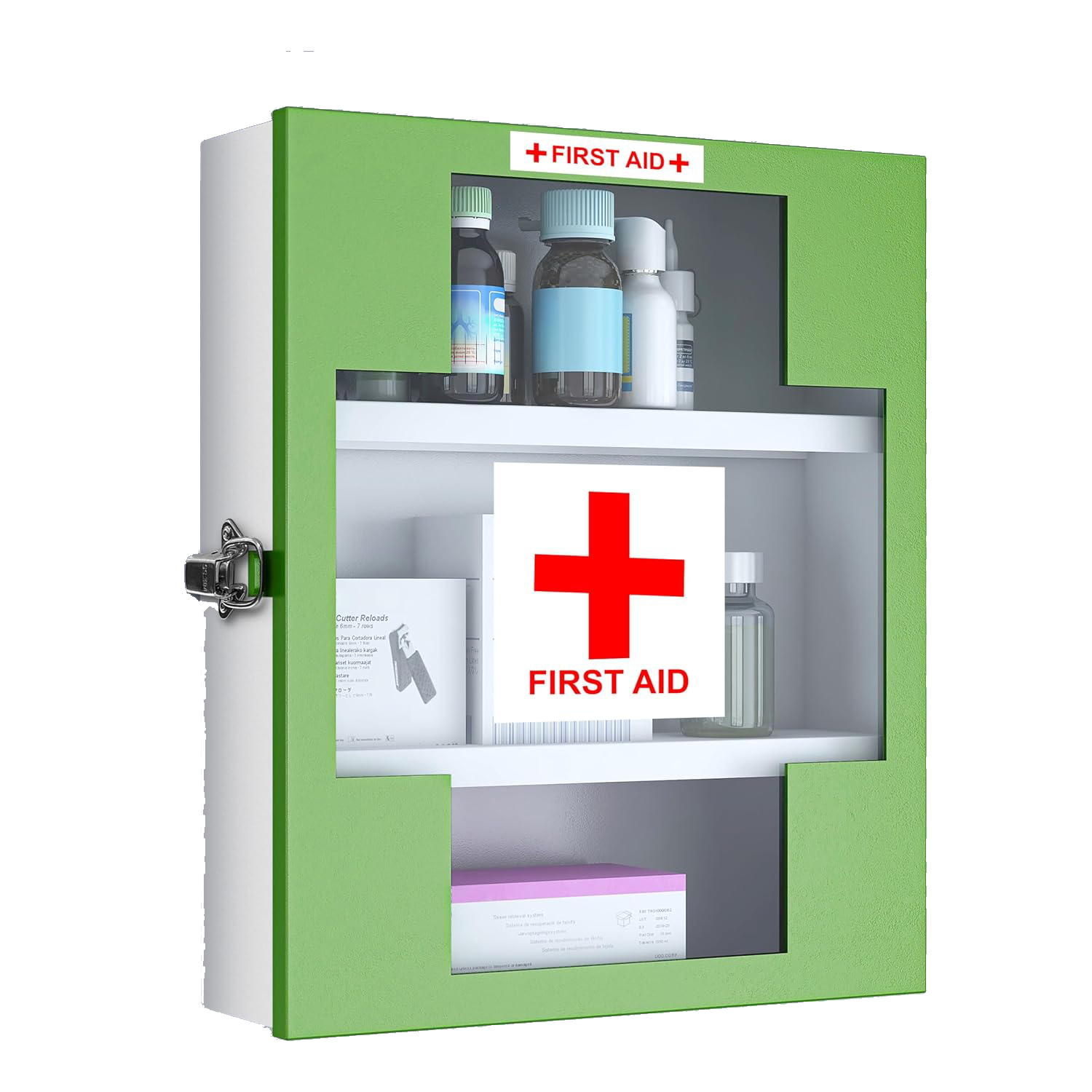 Plantex First Aid Box/Medical Box/Emergency First Aid Kit Box Without Key/Medicine Storage Boxes for Home, School & Office