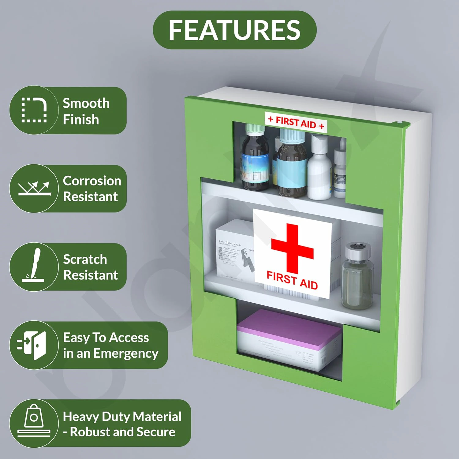 Plantex First Aid Box/Medical Box/Emergency First Aid Kit Box Without Key/Medicine Storage Boxes for Home, School & Office view 4