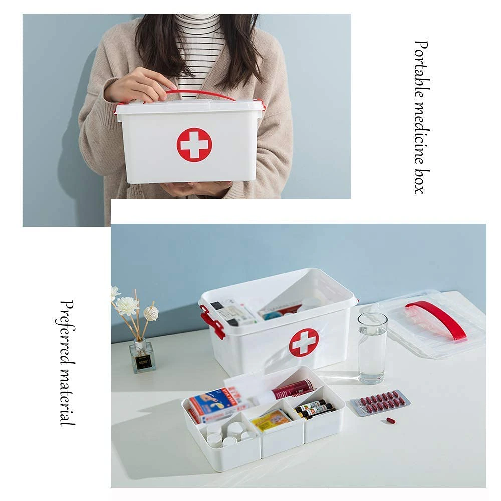 HOUVIDA Portable Double Layers Medical Box view 3