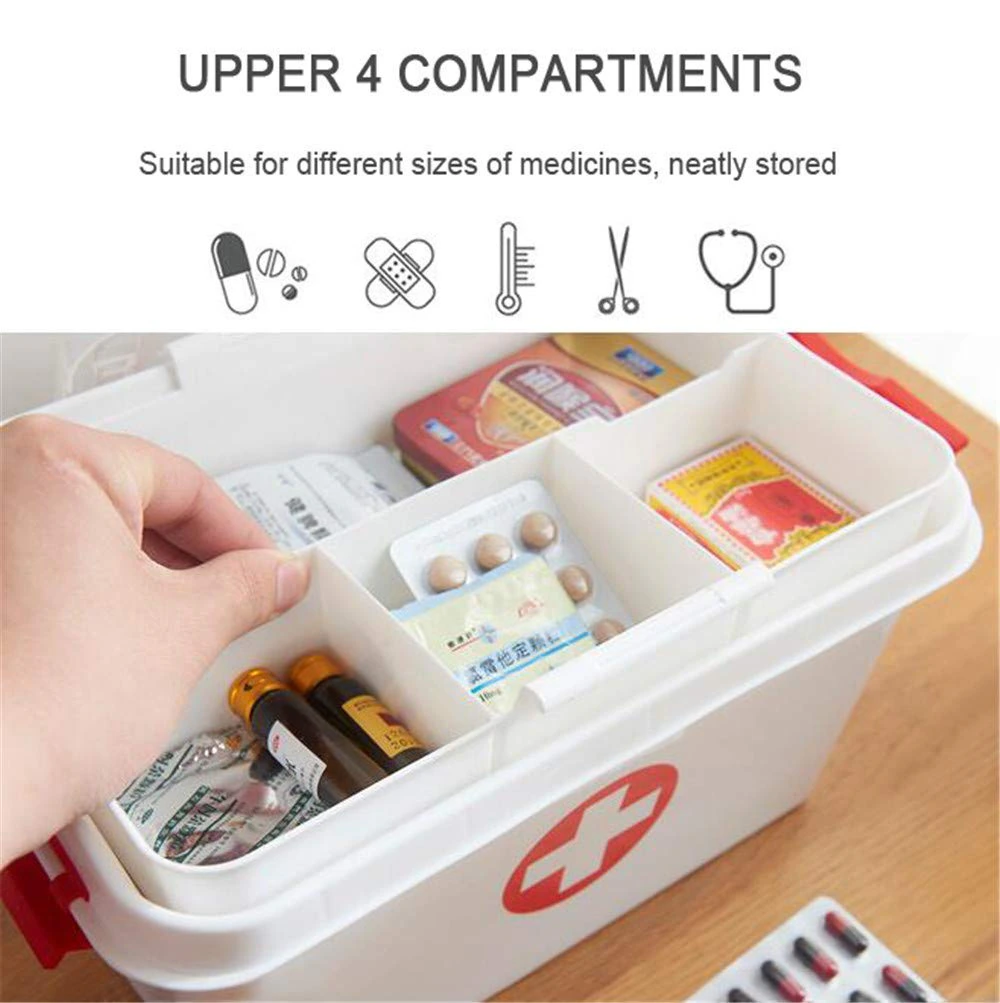 HOUVIDA Portable Double Layers Medical Box view 4