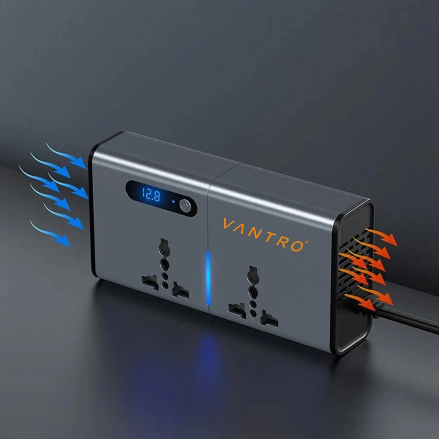 Vantro 200W Car Power Inverter/Laptop Charger with 3 USB (6.2A Max) & 1 C Type(1 * 27WPD) Smart USB Ports view 4
