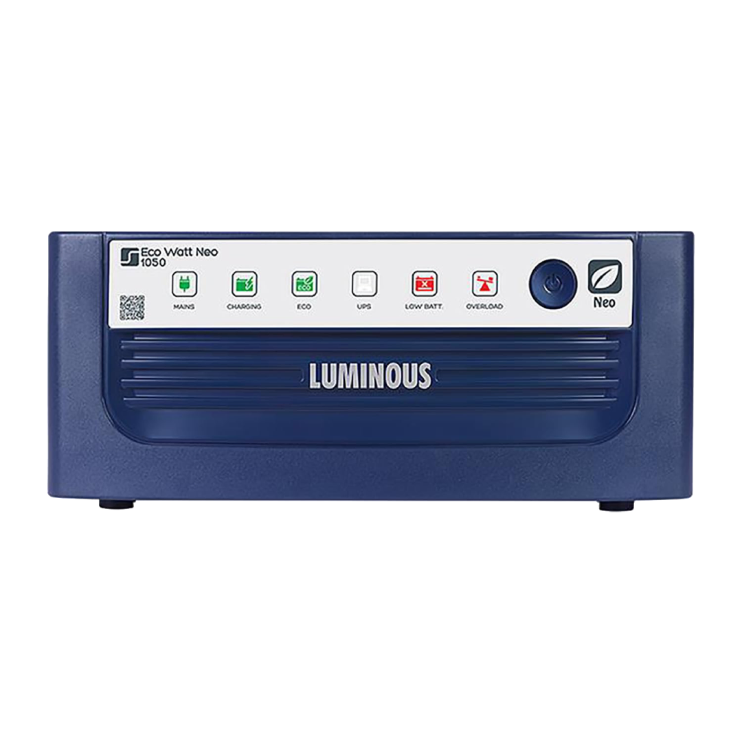 Luminous Eco Watt Neo 1050 900VA 12V Sqaure Wave Inverter for Home, Office & Shops | 