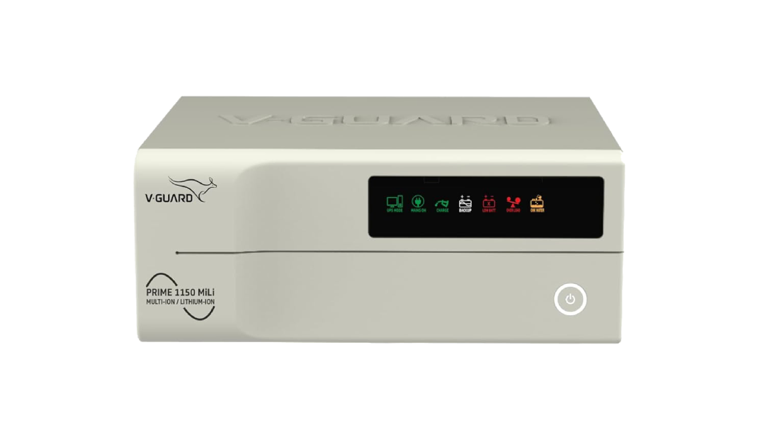 V-Guard Prime 1150 Mili 1000VA/12 V Sine Wave Inverter|3- Years Warranty