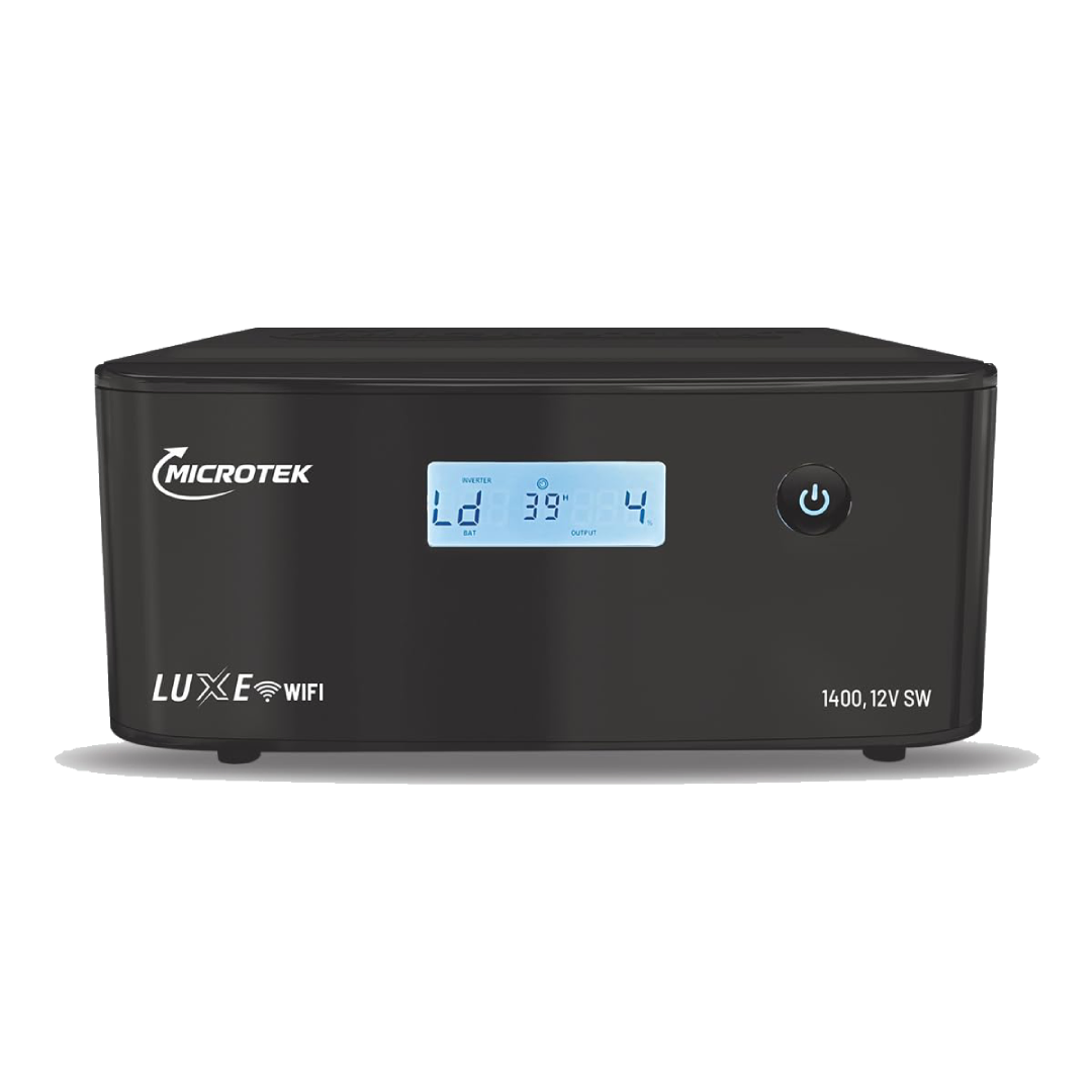 Microtek Luxe WiFi Inverter 1400, 12V Pure Sine Wave | Remote App Control |