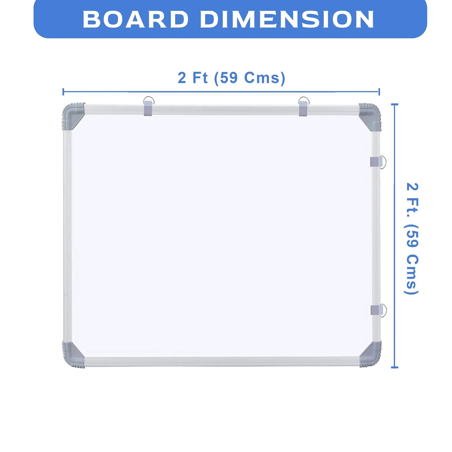 Eduway 2x2 Feet Kunj Non-Magnetic Double-Sided White Board and Chalkboard Combo  view 2