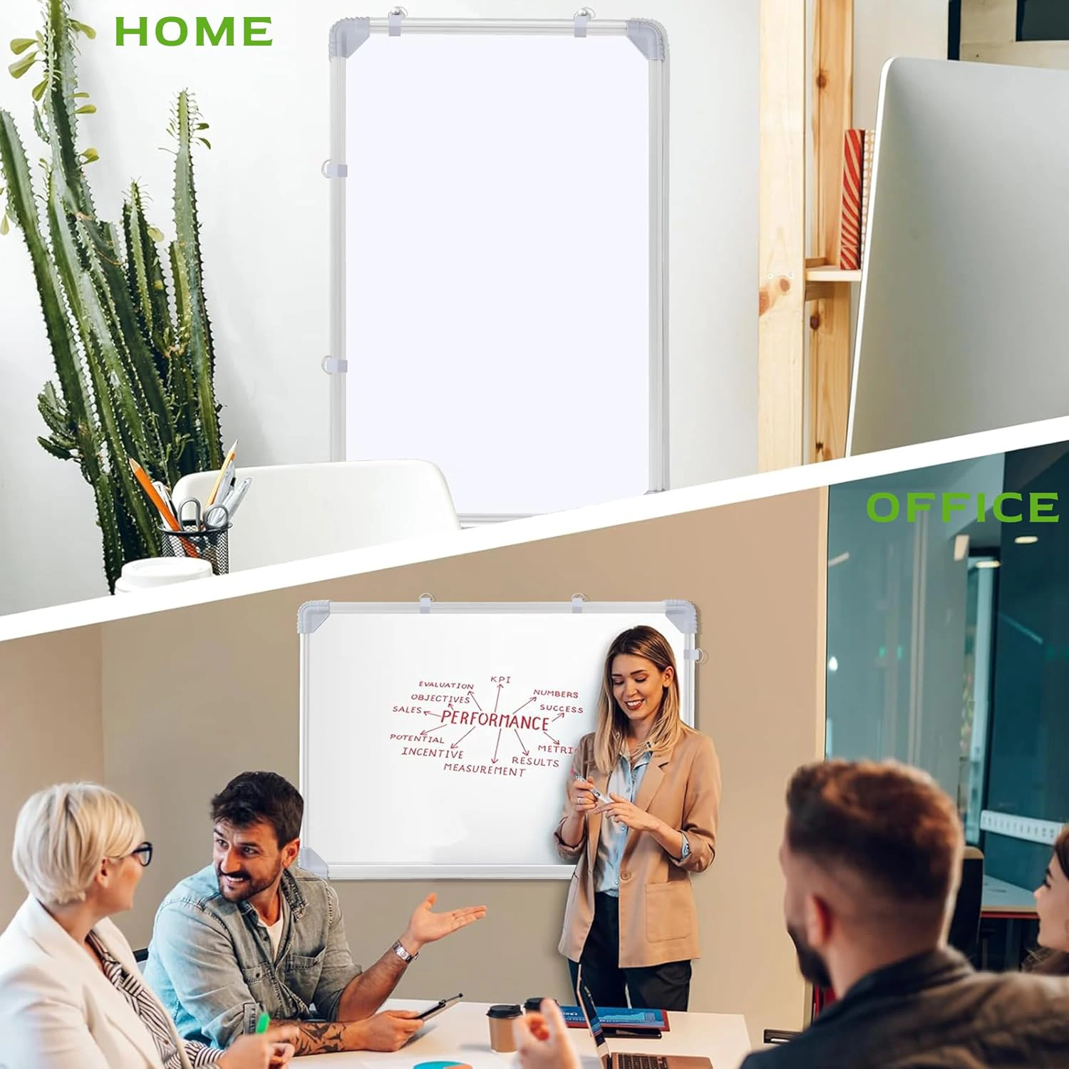 Eduway 2x2 Feet Kunj Non-Magnetic Double-Sided White Board and Chalkboard Combo  view 4