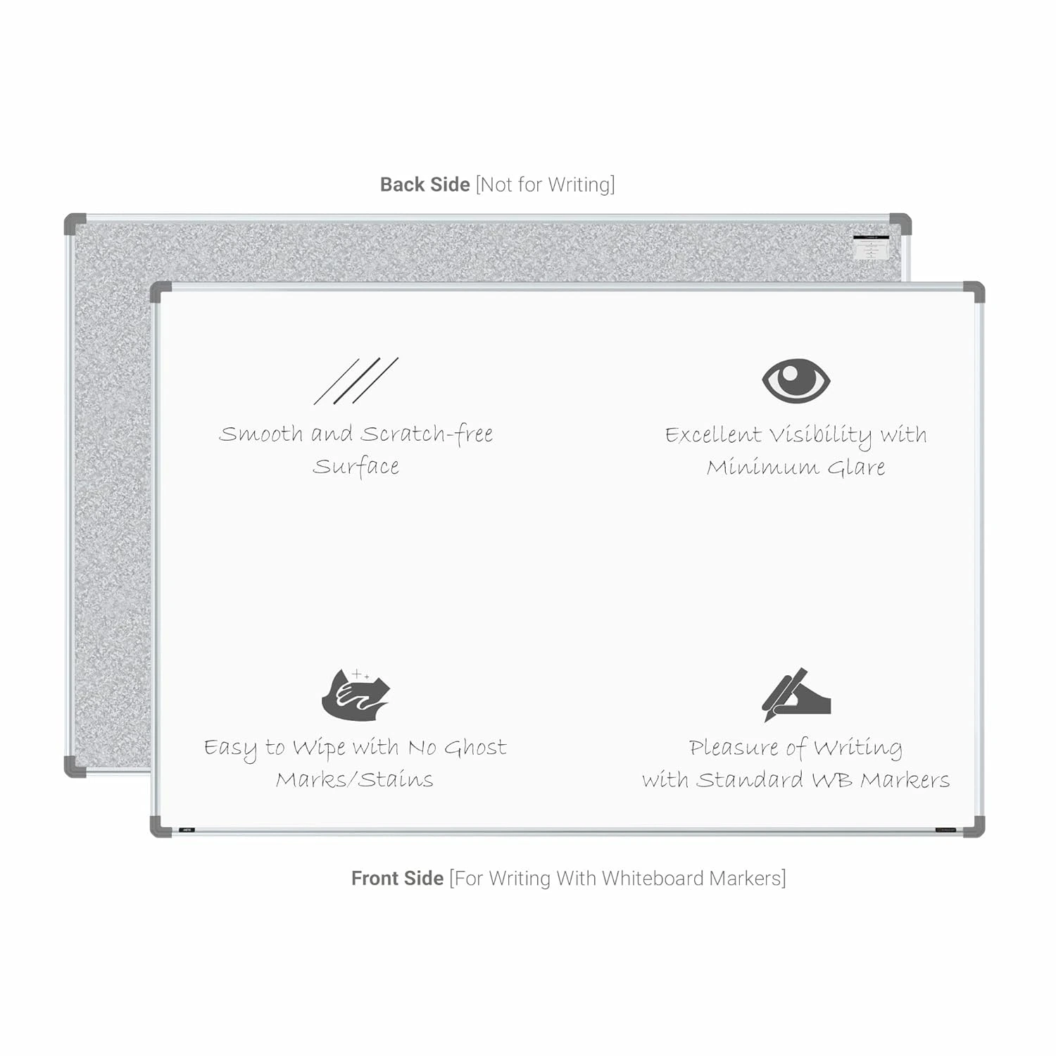 Scholar Art® Metis® 4x6 Feet Non-Magnetic Dry Erase Whiteboard for Office & School | view 4