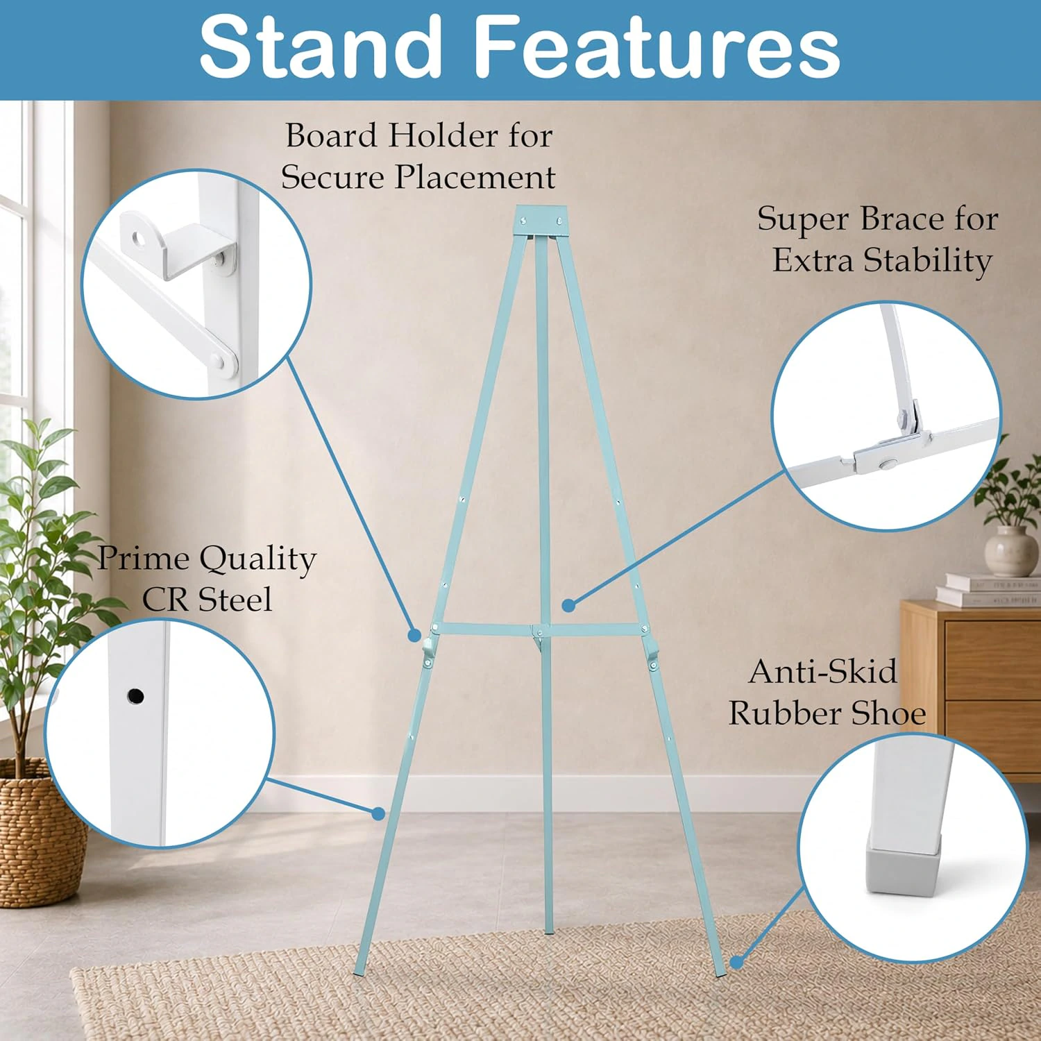 Eduway Delux Foldable Easel Stand for White Board view 3
