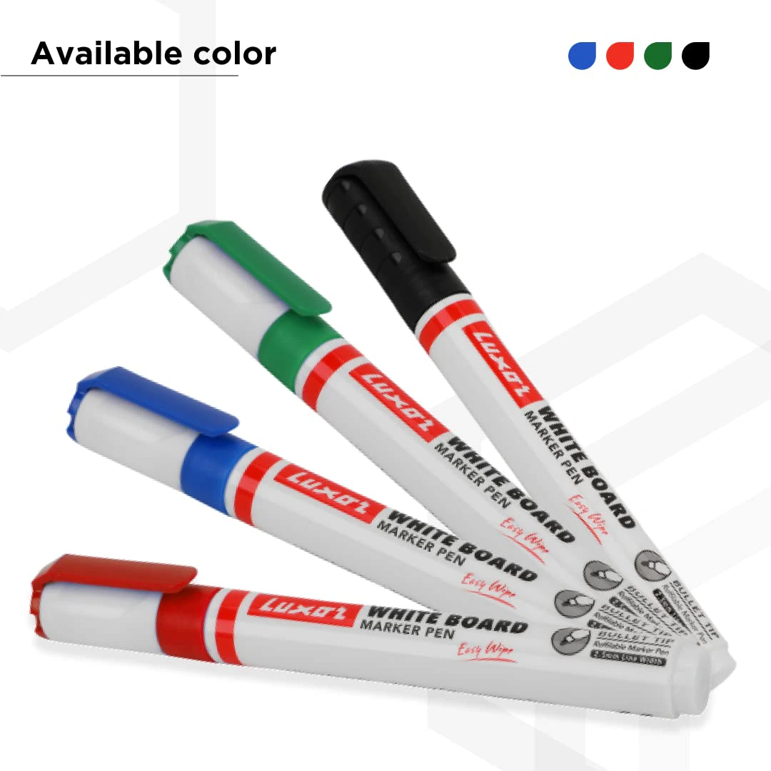Luxor Whiteboard Marker Pen, Black - Pack of 10 view 4