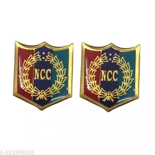 QF Quality Fab LET'S FASHION TALK NCC Uniforms Badges Combo Pack Of 2 (Multicolor) view 2