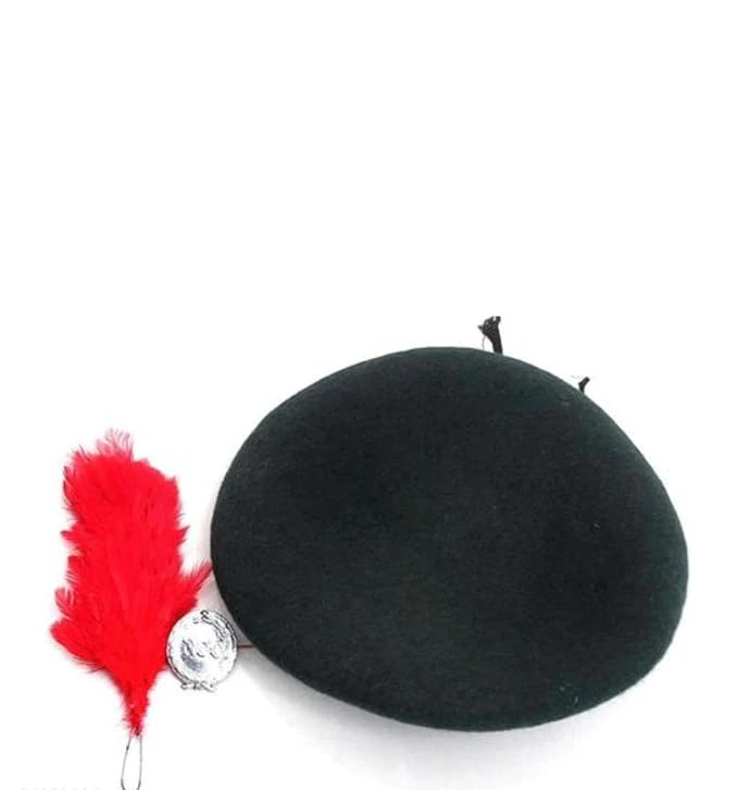 NCC Beret Cap with Badge and Red Hackle, Military Style Headwear view 2