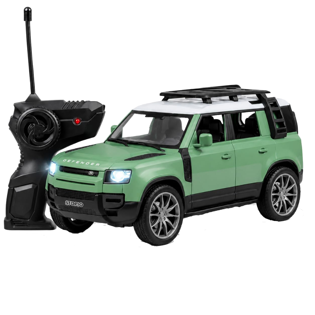 Storio Sports Utility Vehicle SUV Defender Remote Control RC Car with Real Smoke | High Speed Racing Toy with LED Lights | Rechargeable Battery |