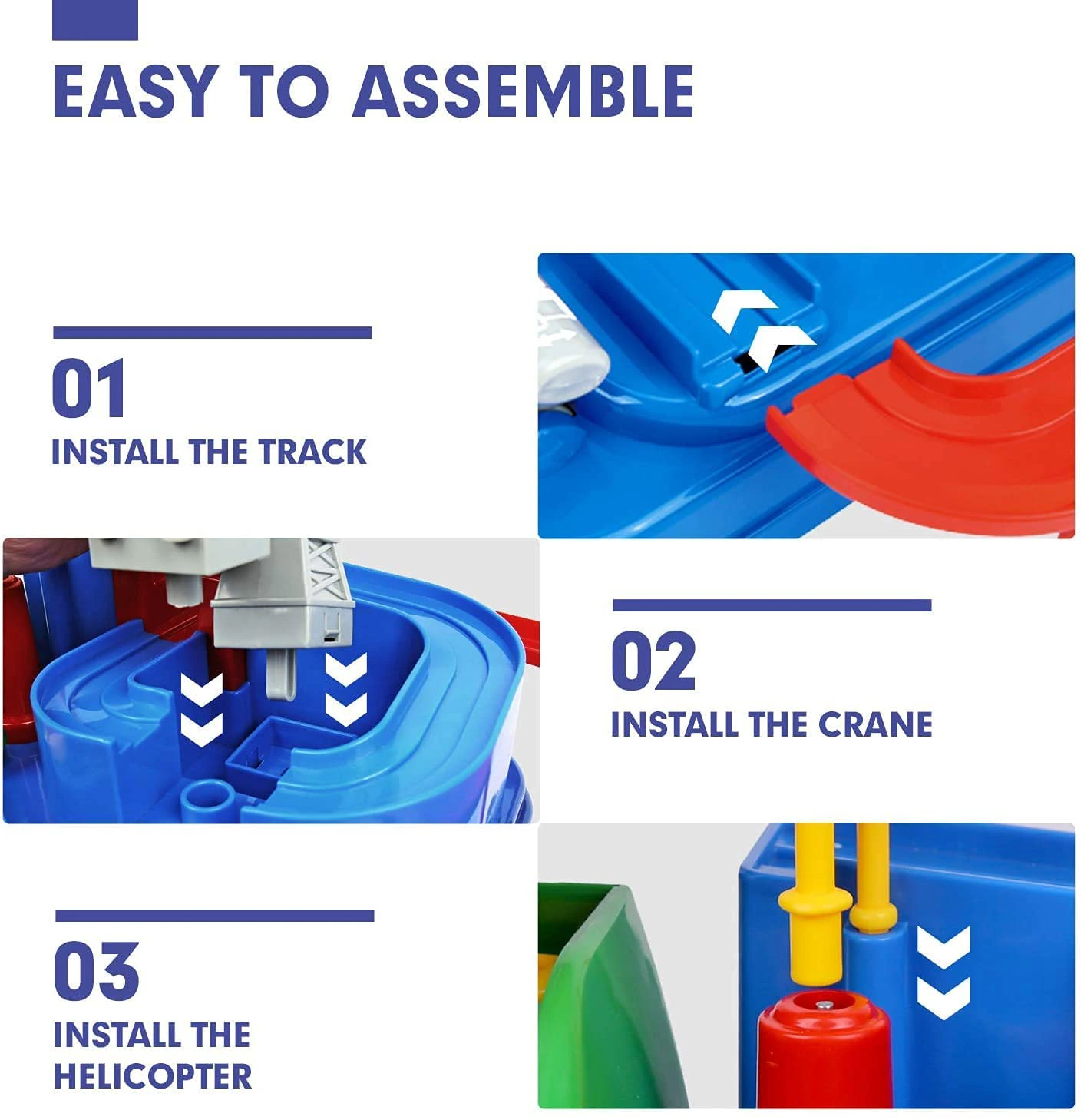 Car Race Track Adventure Toys for 3+ Year Old Boys & Girls, City Rescue Preschool Educational Vehicle Puzzle Playset view 7