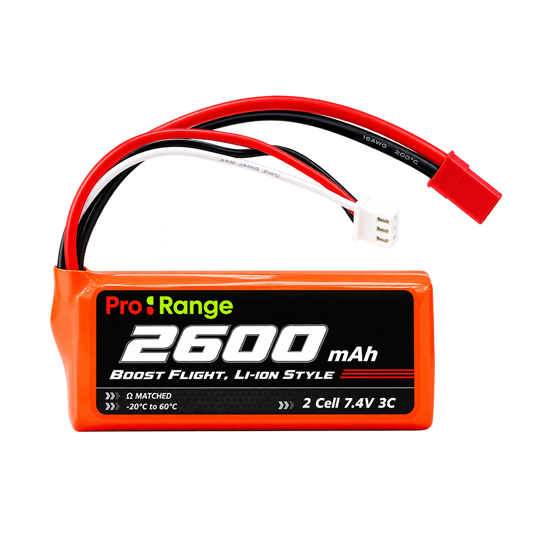 Pro-Range A Grade NMC N18650CH 7.4V 2600mAh 3C 2S1P Li-Ion Battery Pack in a Line