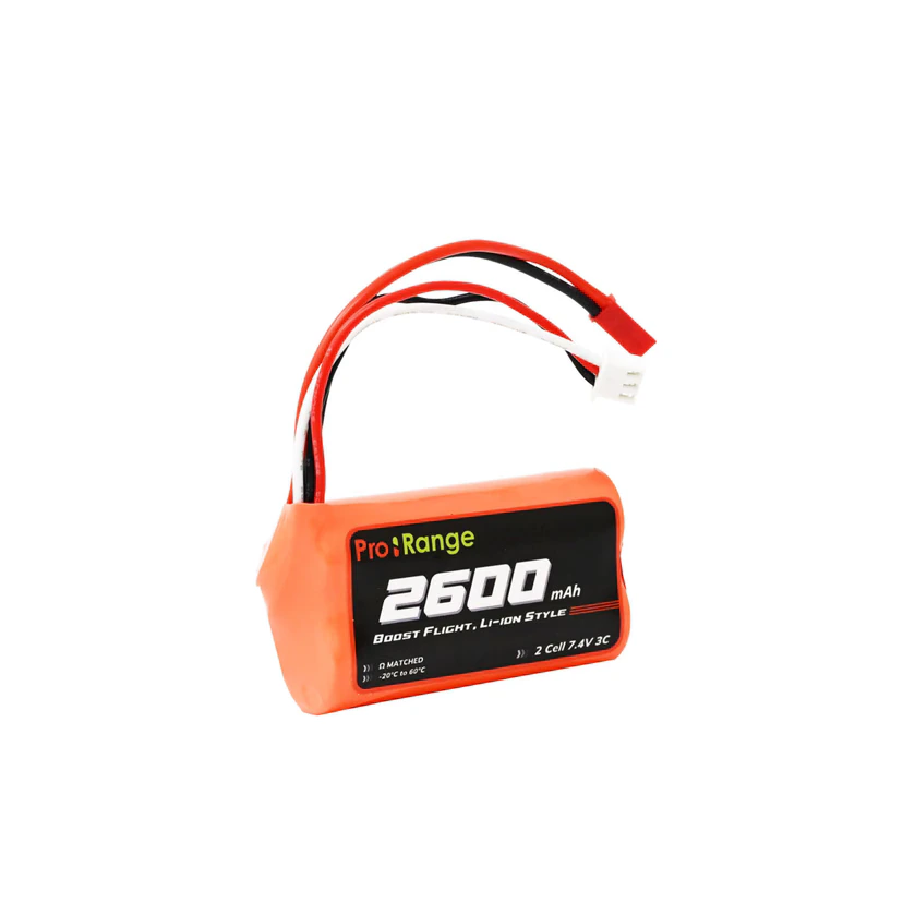 Pro-Range A Grade NMC N18650CH 7.4V 2600mAh 3C 2S1P Li-Ion Battery Pack in a Line view 2