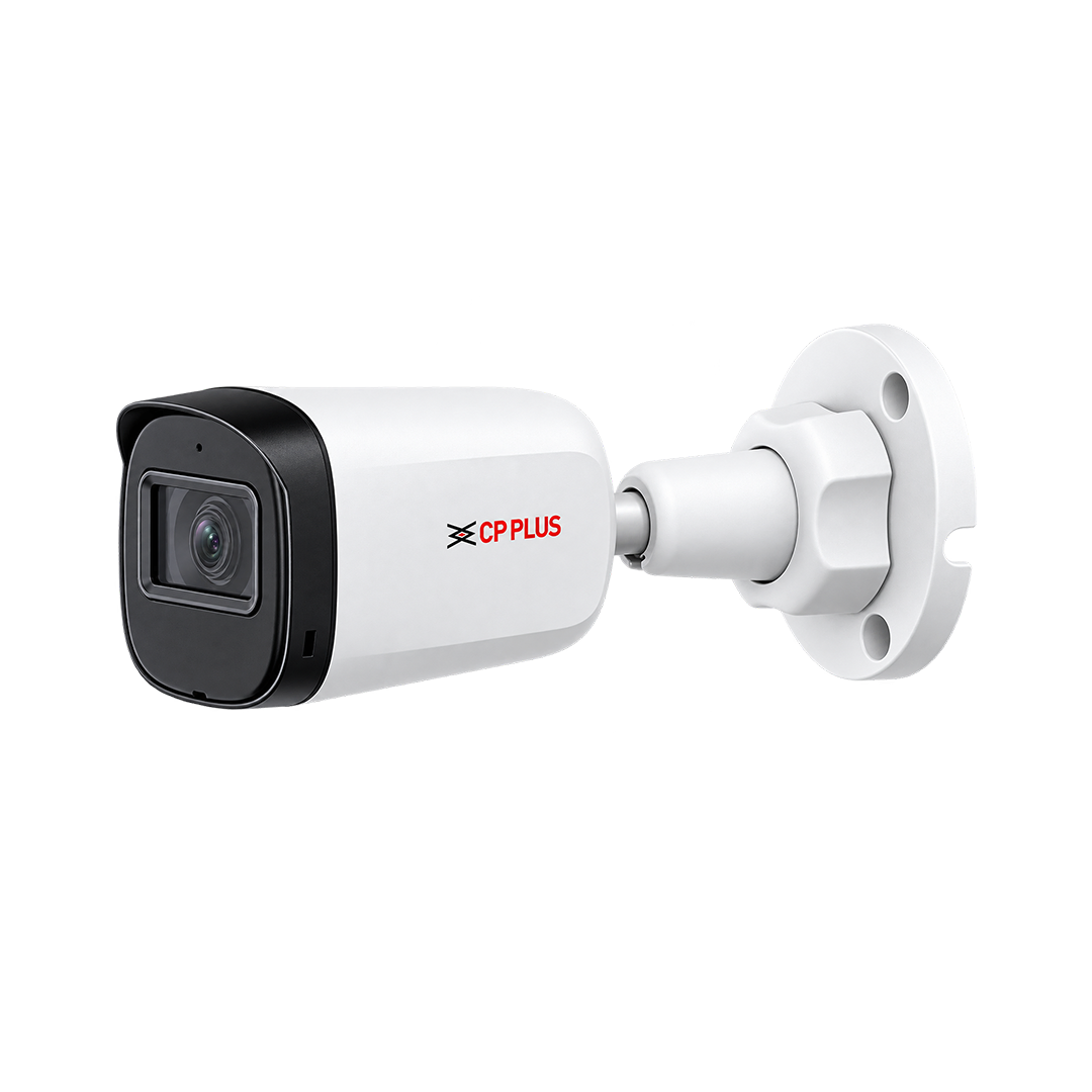 CP Plus 2.4MP IR Wired Bullet Outdoor Camera CP-URC-TC24PL3 Compatible with DVR only | 3.6mm Lens | 30 Meter Black & White Night Vision | IP67 | Analog HD CCTV Camera, White