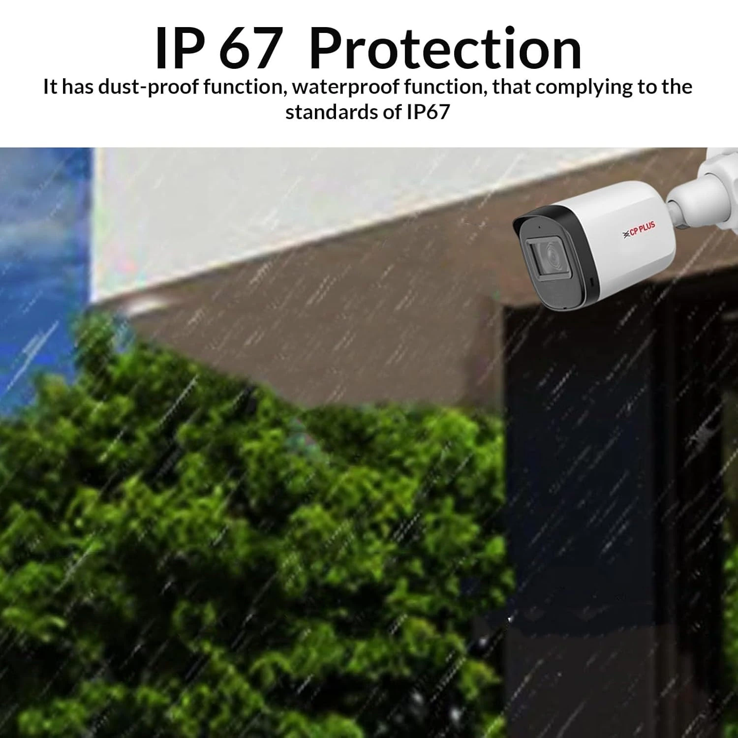 CP Plus 2.4MP IR Wired Bullet Outdoor Camera CP-URC-TC24PL3 Compatible with DVR only | 3.6mm Lens | 30 Meter Black & White Night Vision | IP67 | Analog HD CCTV Camera, White view 6